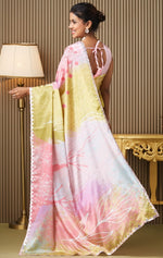 Lovely Multi Color Chiffon Fabric Designer Saree