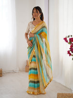 Beauteous Yellow Color Chiffon Fabric Casual Saree