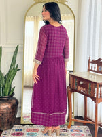 Beauteous Purple Color Georgette Fabric Designer Suit