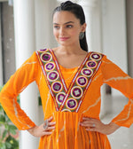 Amazing Yellow Color Georgette Fabric Cotton Kurti