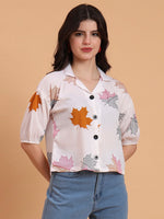 Amazing White Color Delta Fabric Short Top