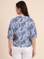 Amazing Blue Color Delta Fabric Short Top