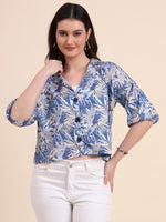 Amazing Blue Color Delta Fabric Short Top