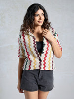 Amazing Multi Color Knited Fabric Short Top