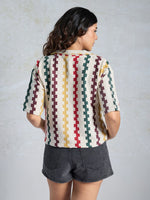 Amazing Multi Color Knited Fabric Short Top