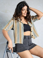 Amazing Multi Color Knited Fabric Short Top