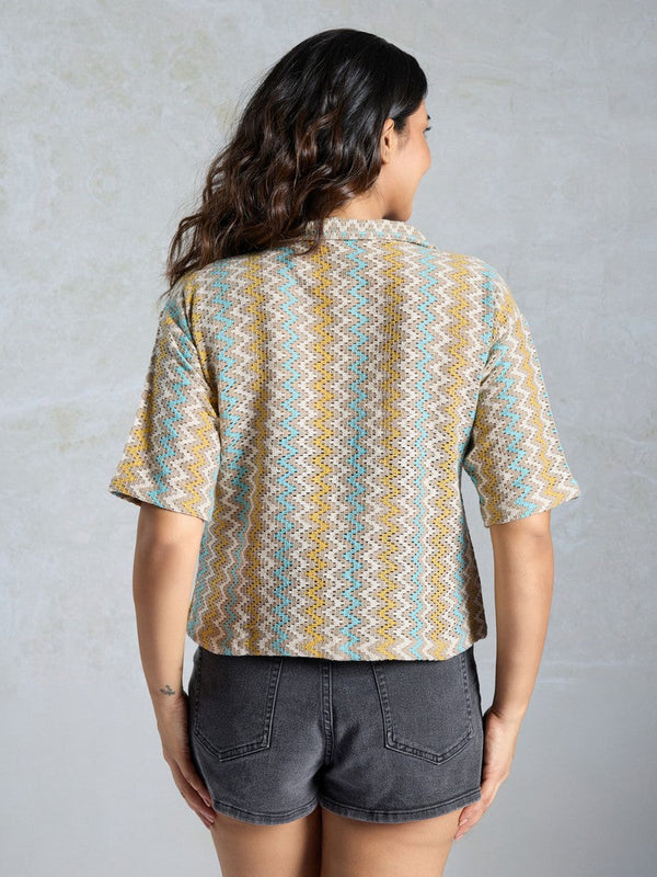 Amazing Multi Color Knited Fabric Short Top