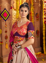 Impressive Beige Color Viscose Fabric Designer Lehenga