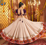 Impressive Beige Color Viscose Fabric Designer Lehenga