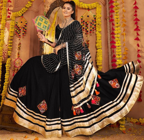 Impressive Black Color Viscose Fabric Designer Lehenga