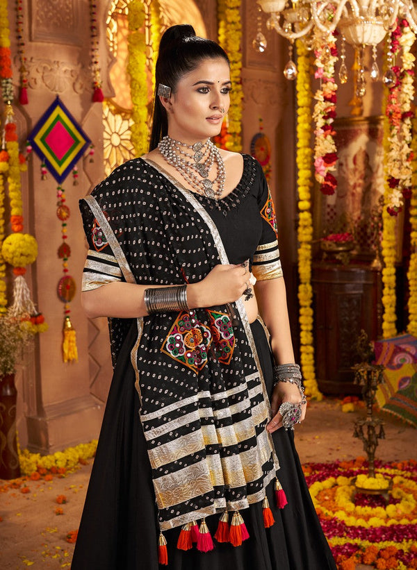 Impressive Black Color Viscose Fabric Designer Lehenga
