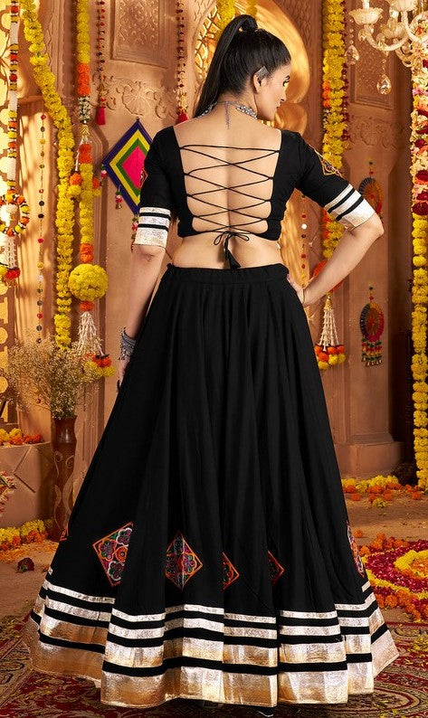 Impressive Black Color Viscose Fabric Designer Lehenga