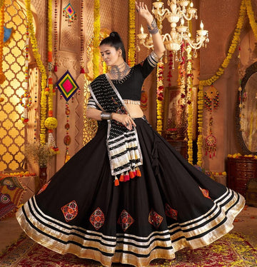 Impressive Black Color Viscose Fabric Designer Lehenga
