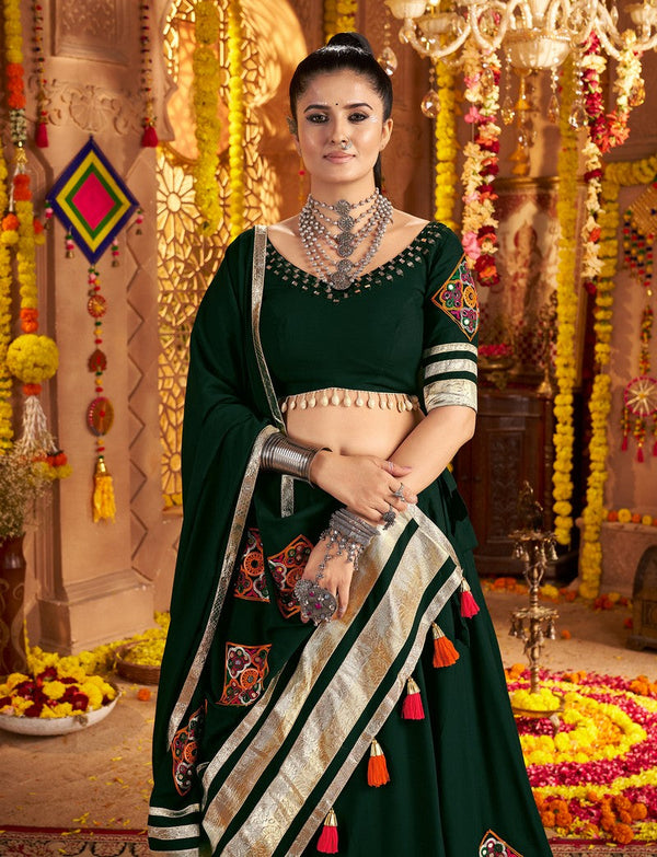 Impressive Green Color Viscose Fabric Designer Lehenga