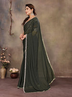 Amazing Green Color  Georgette Fabric Casual Saree