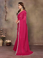 Amazing Pink Color  Georgette Fabric Casual Saree