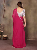 Amazing Pink Color  Georgette Fabric Casual Saree