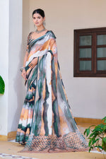 Lovely Multi Color Cotton Fabric Casual Saree