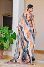 Lovely Multi Color Cotton Fabric Casual Saree
