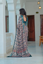 Lovely Grey Color Cotton Fabric Casual Saree