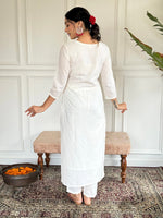Amazing White Color Viscose  Fabric Designer Suit