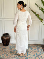 Amazing White Color Viscose  Fabric Designer Suit