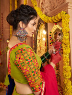 Graceful Green Color Viscose Fabric Party Wear Lehenga