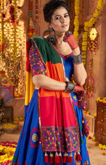 Graceful Blue Color Viscose Fabric Party Wear Lehenga