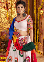 Graceful White Color Viscose Fabric Party Wear Lehenga