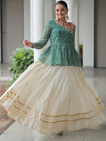 Amazing Cream Color Cotton Fabric Designer Lehenga