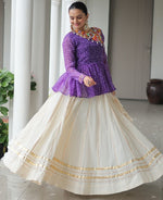 Amazing Cream Color Cotton Fabric Designer Lehenga