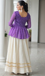 Amazing Cream Color Cotton Fabric Designer Lehenga