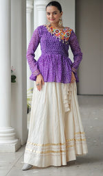 Amazing Cream Color Cotton Fabric Designer Lehenga
