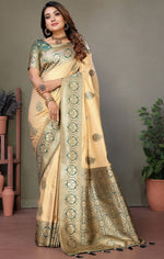 Amazing Green Color Viscose Fabric Partywear Saree