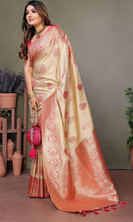 Amazing Pink Color Viscose Fabric Partywear Saree