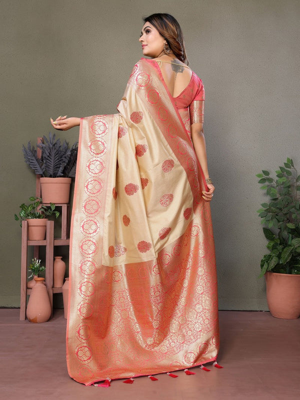 Amazing Pink Color Viscose Fabric Partywear Saree