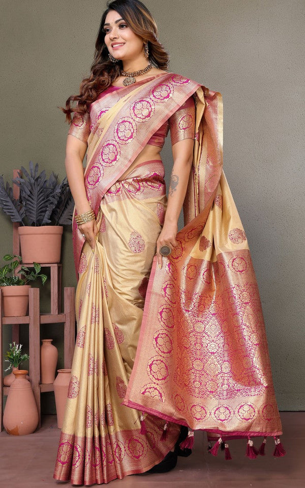 Amazing Purple Color Viscose Fabric Partywear Saree