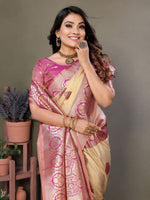 Amazing Purple Color Viscose Fabric Partywear Saree