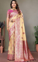 Amazing Purple Color Viscose Fabric Partywear Saree