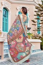 Beautiful Multi Color Cotton Fabric Casual Saree