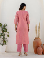 Pretty Pink Color Chanderi Fabric Designer Suit