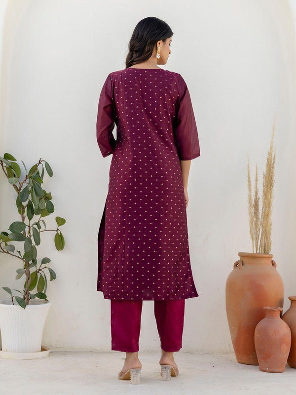 Pretty Purple Color Chanderi Fabric Designer Suit