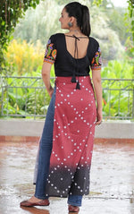 Amazing Black Color Rayon Fabric Designer Kurti
