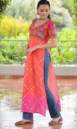 Amazing Pink Color Rayon Fabric Designer Kurti