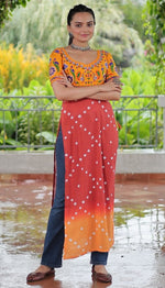Amazing Yellow Color Rayon Fabric Designer Kurti