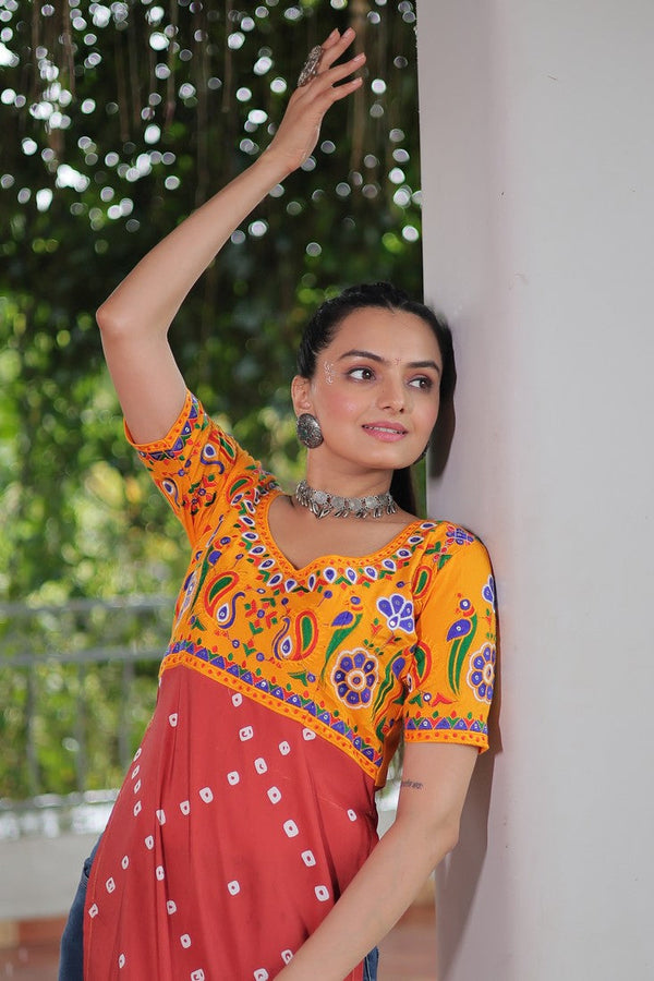 Amazing Yellow Color Rayon Fabric Designer Kurti
