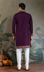 Amazing White Color Viscose Fabric Mens Kurta