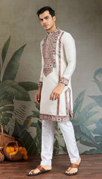 Amazing Yellow Color Viscose Fabric Mens Kurta
