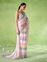 Ideal Multi Color Cotton Fabric Casual Saree