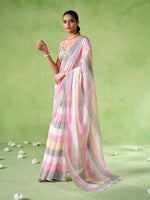 Ideal Multi Color Cotton Fabric Casual Saree